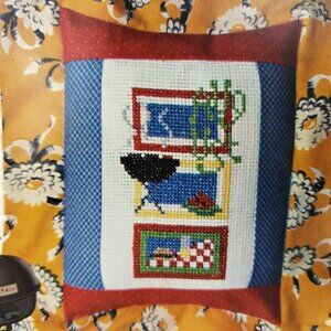 Pine Mountain Designs 579 August is Cookin Cross Stitch Kit Summer BarBQ New OOP